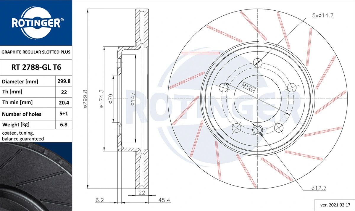 Brake Disc (RT 2788-GL T6)