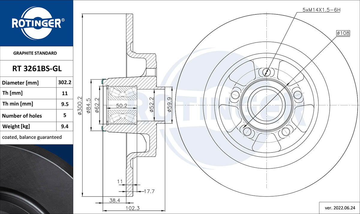 Brake Disc (RT 3261BS-GL)