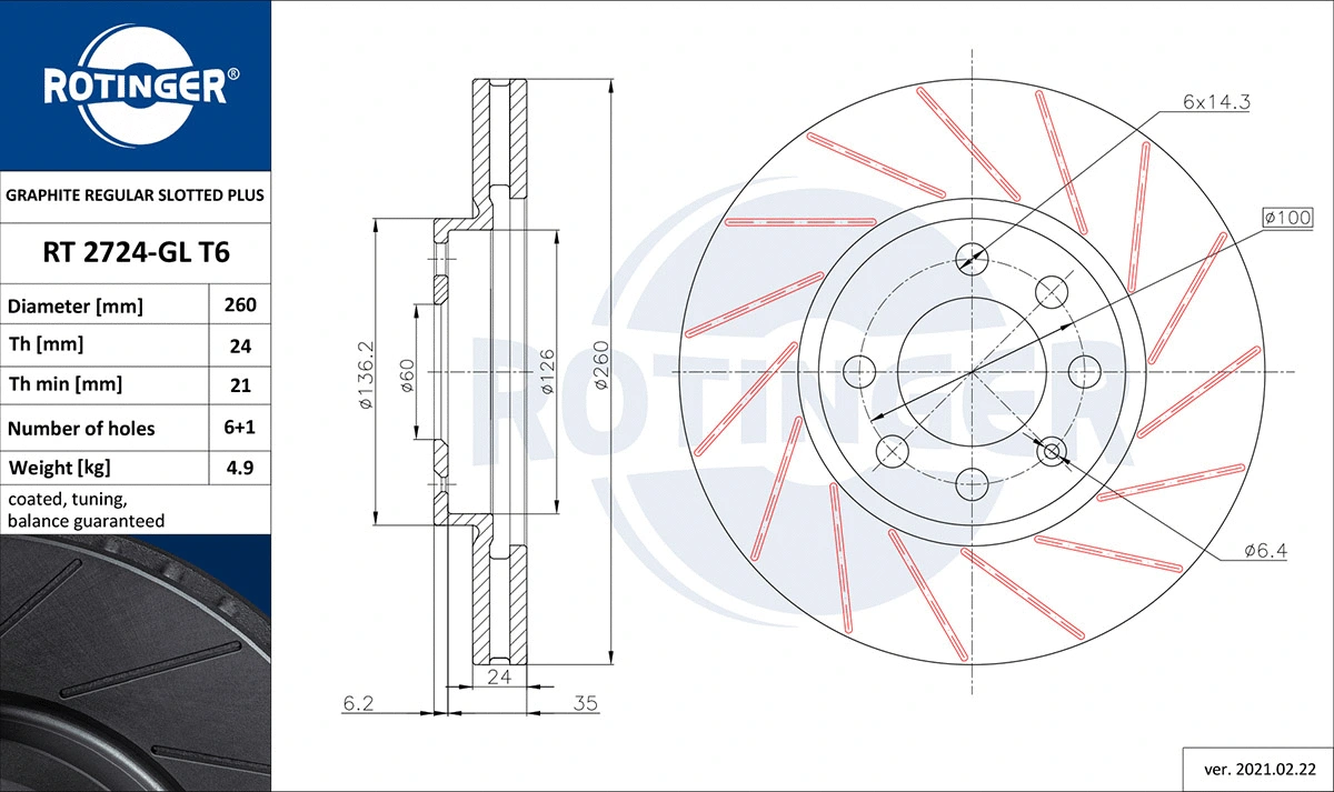 Brake Disc (RT 2724-GL T6)