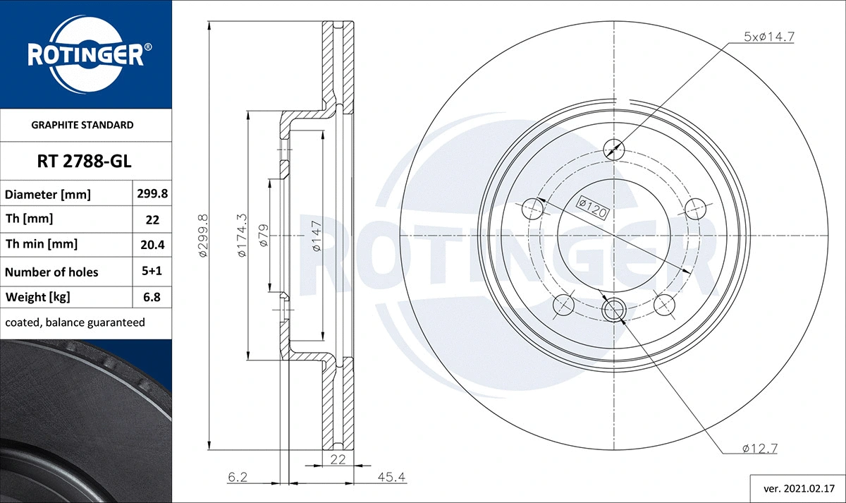Brake Disc (RT 2788-GL)