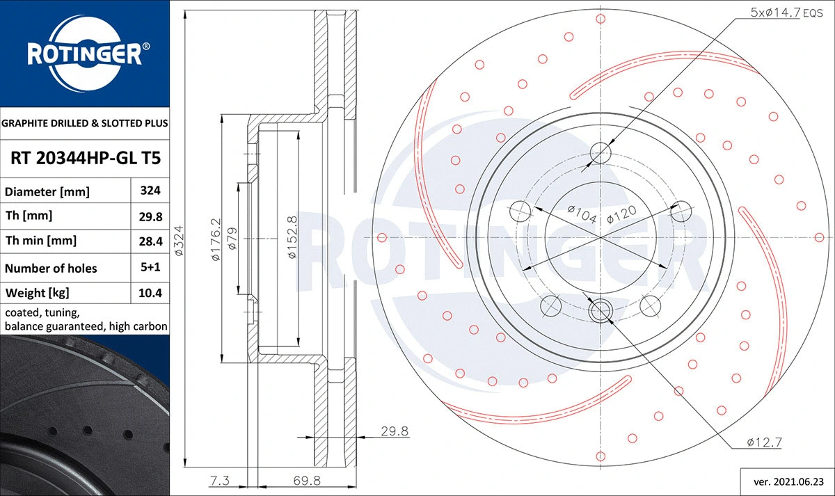 Brake Disc (RT 20344HP-GL T5)