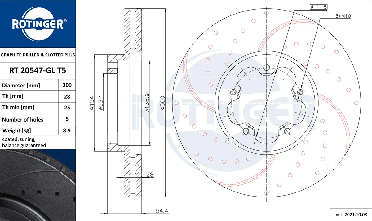 Brake Disc (RT 20547-GL T5)