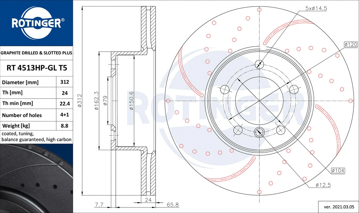 Brake Disc (RT 4513HP-GL T5)