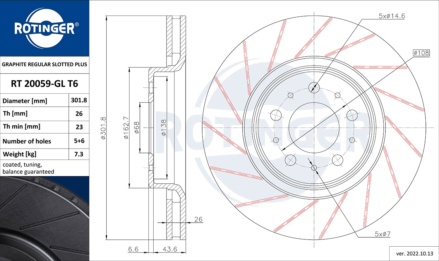 Brake Disc (RT 20059-GL T6)