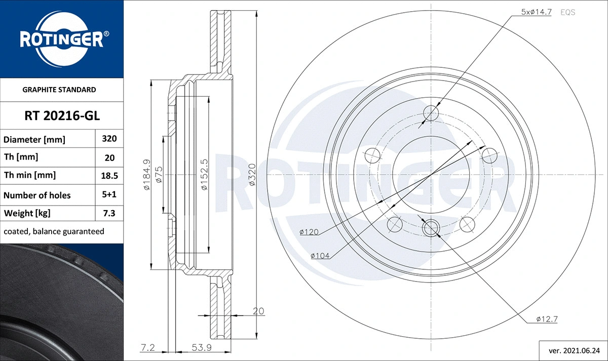 Brake Disc (RT 20216-GL)