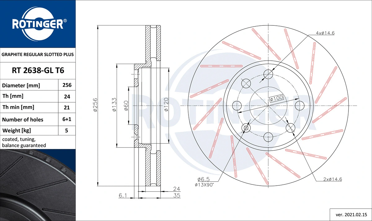 Brake Disc (RT 2638-GL T6)