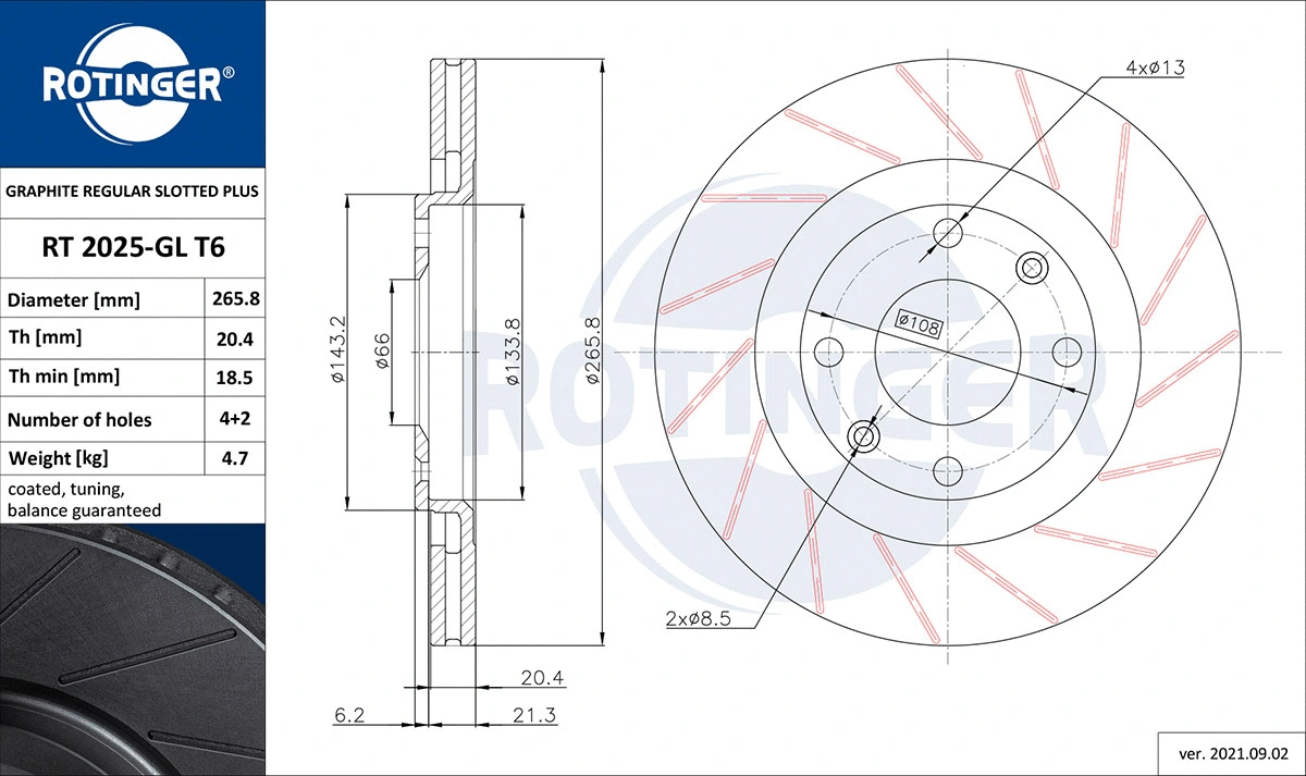 Brake Disc (RT 2025-GL T6)