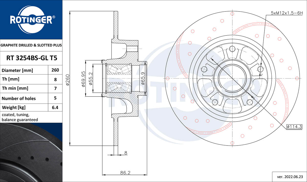 Brake Disc (RT 3254BS-GL T5)