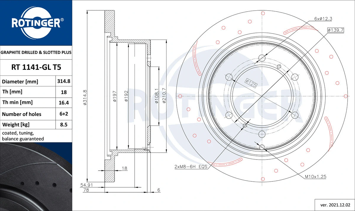 Brake Disc (RT 1141-GL T5)