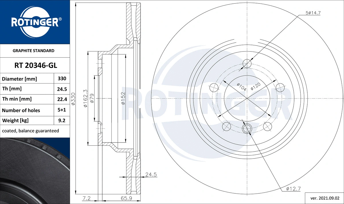 Brake Disc (RT 20346-GL)