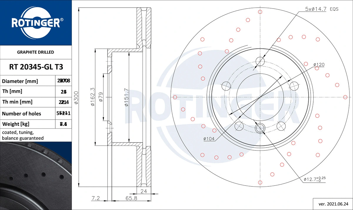 Brake Disc (RT 20345-GL T3)