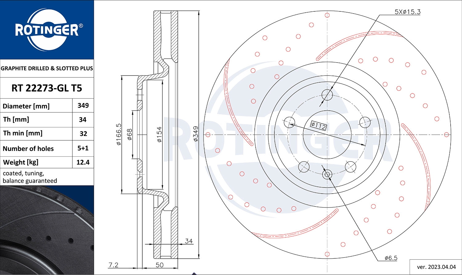 Brake Disc (RT 22273-GL T5)