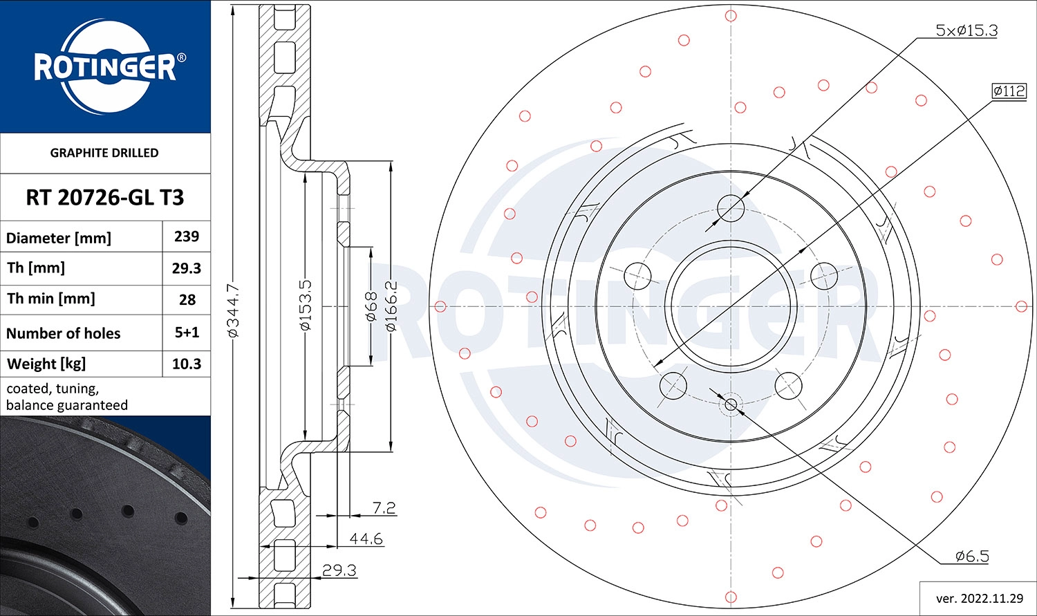 Brake Disc (RT 20726-GL T3)