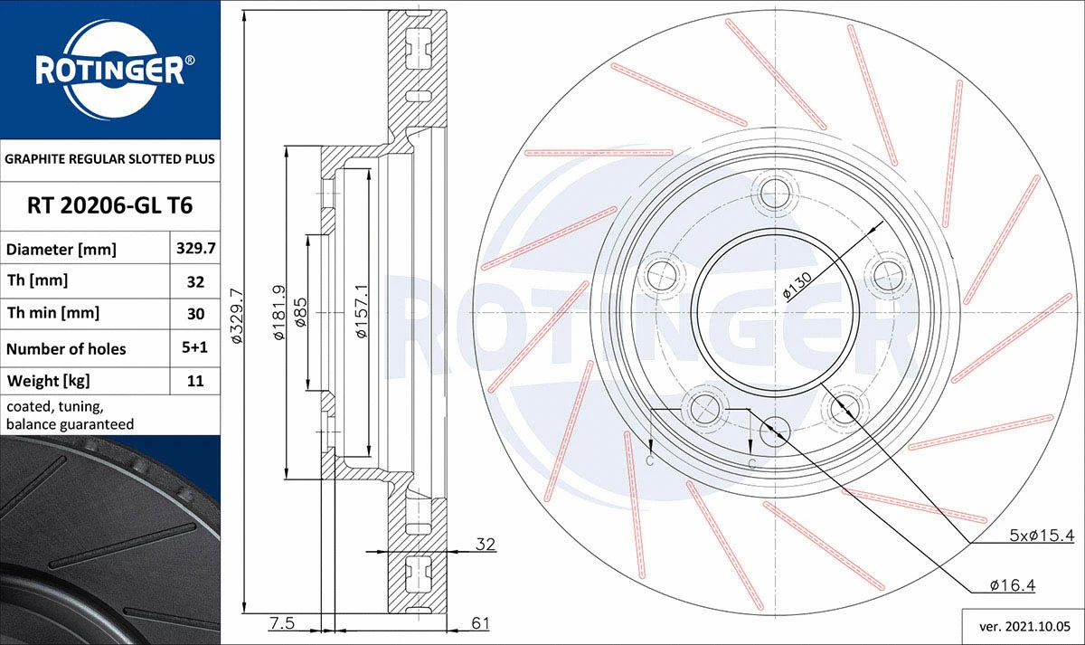 Brake Disc (RT 20206-GL T6)