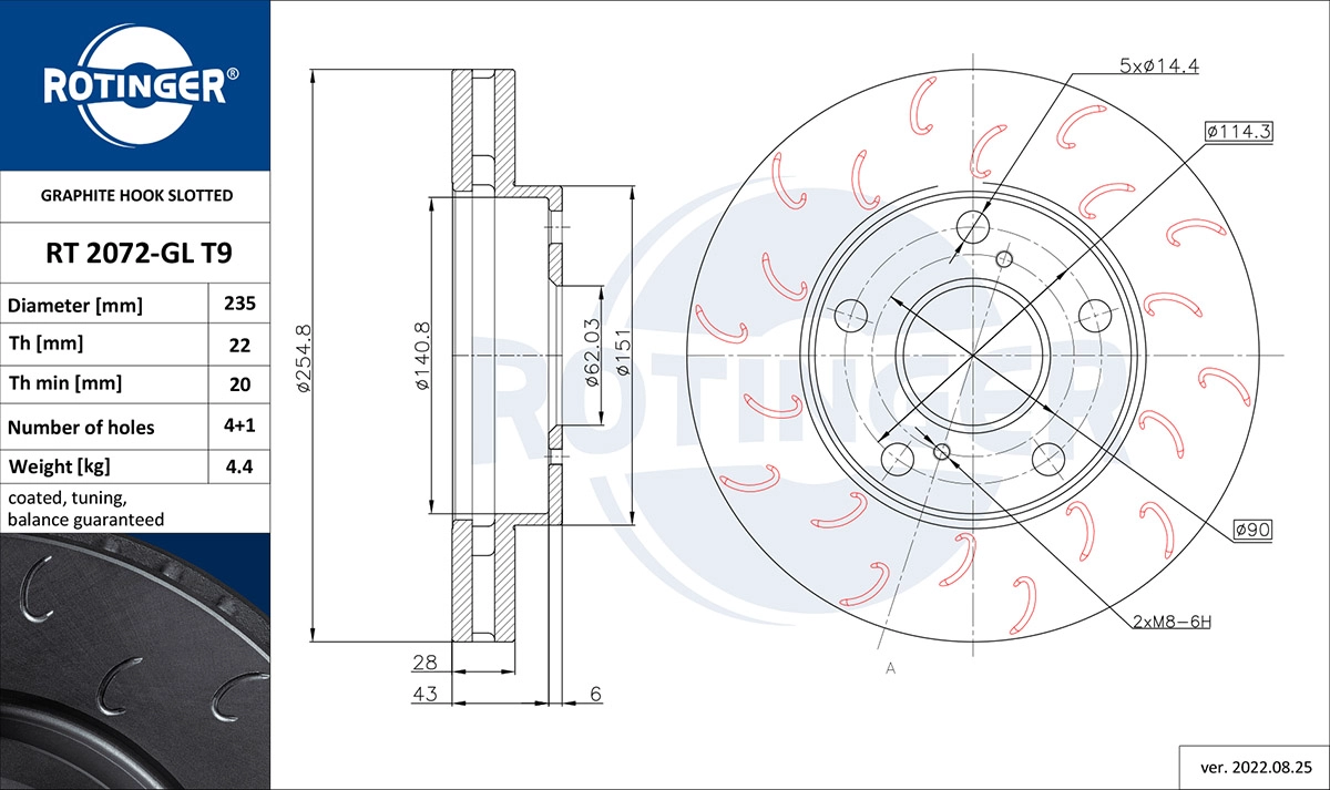 Brake Disc (RT 2072-GL T9)