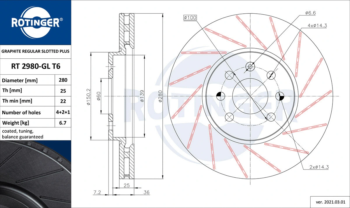 Brake Disc (RT 2980-GL T6)