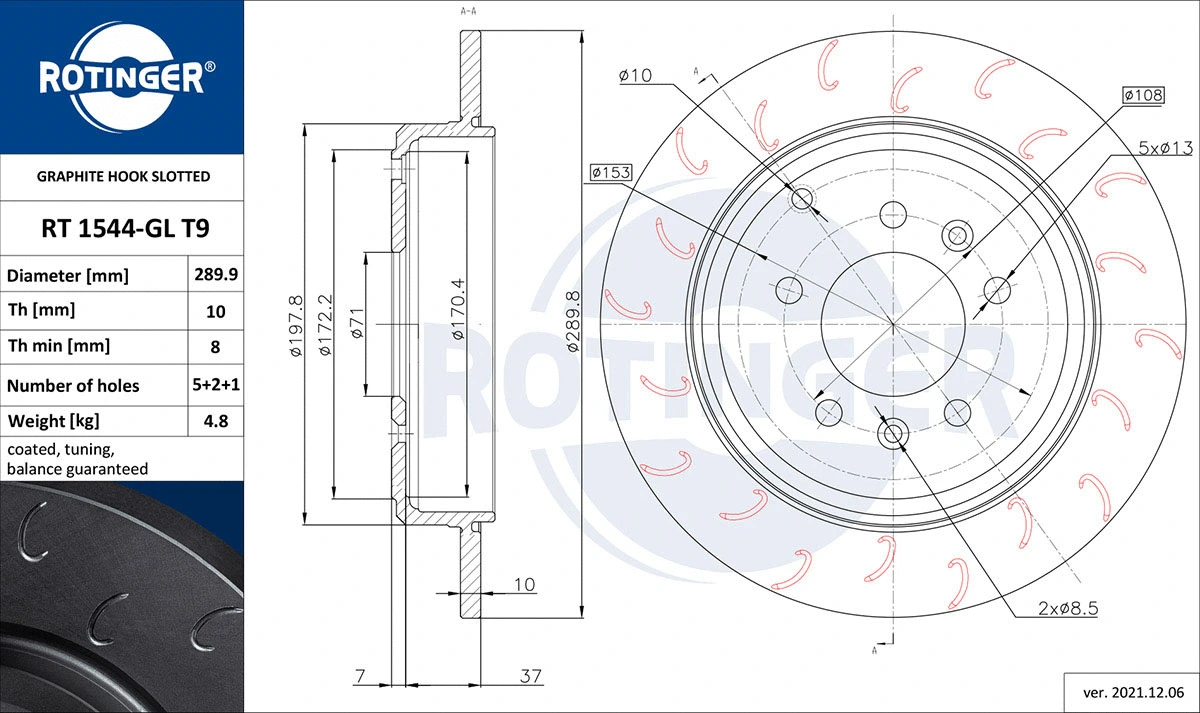 Brake Disc (RT 1544-GL T9)