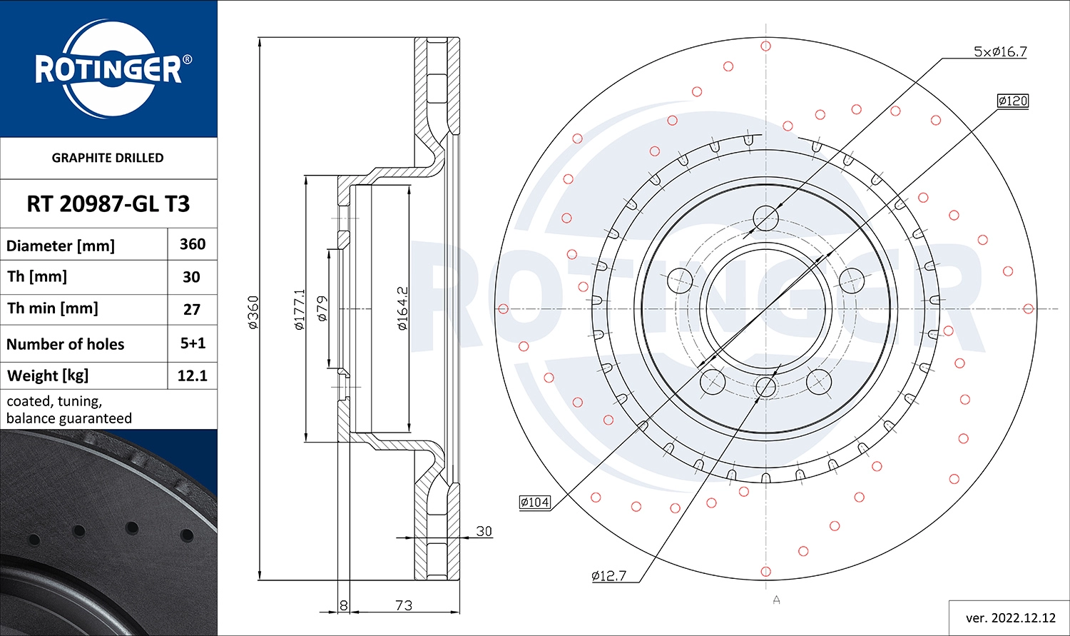 Brake Disc (RT 20987-GL T3)