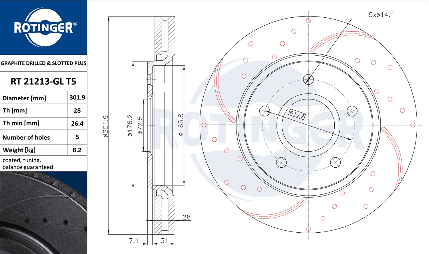 Brake Disc (RT 21213-GL T5)