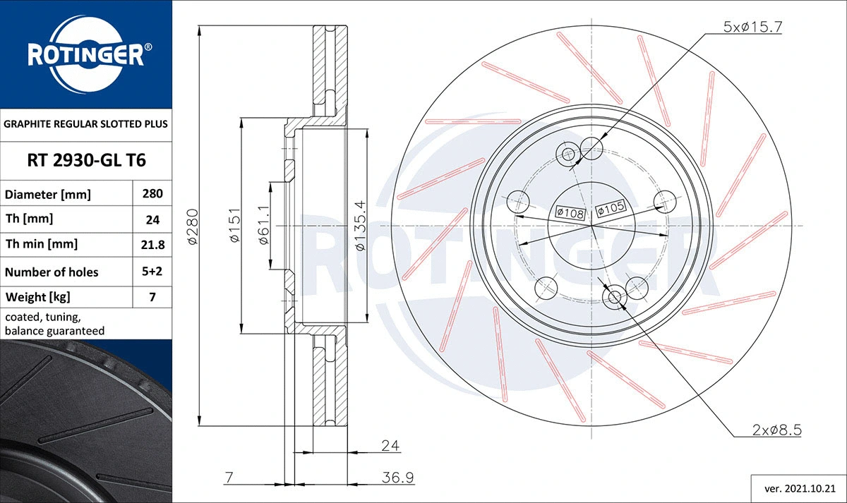 Brake Disc (RT 2930-GL T6)