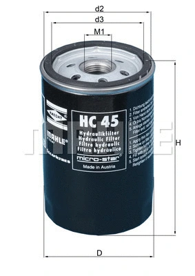 Hydraulic Filter, automatic transmission (HC 45)