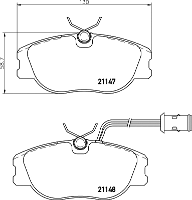Brake Pad Set, disc brake (N-605)