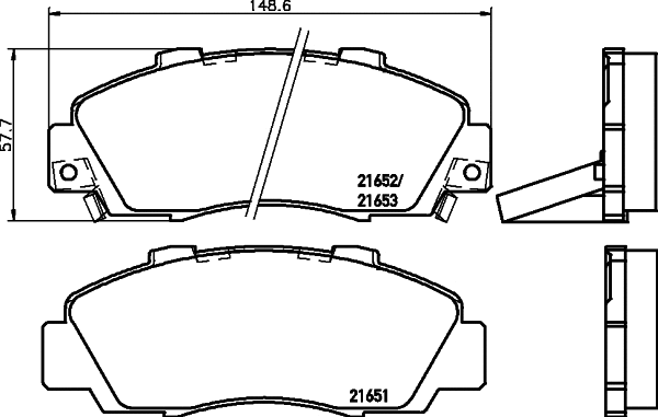 Brake Pad Set, disc brake (N-1384)