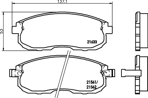 Brake Pad Set, disc brake (N-1434)