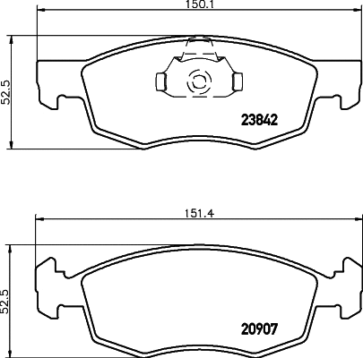 Brake Pad Set, disc brake (N-547)