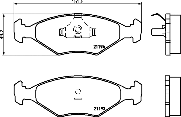 Brake Pad Set, disc brake (N-214)