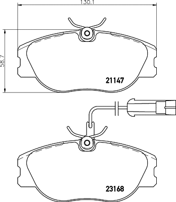 Brake Pad Set, disc brake (N-607)
