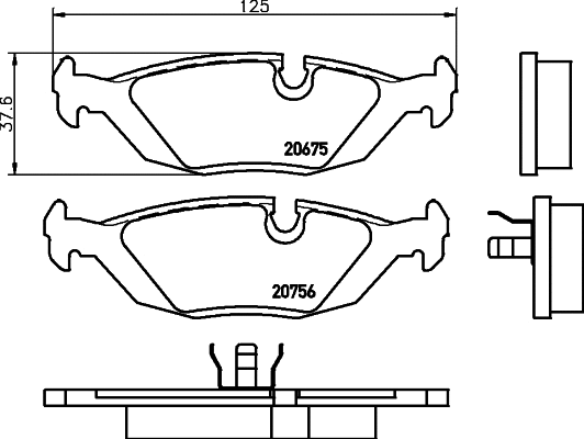 Brake Pad Set, disc brake (N-865)