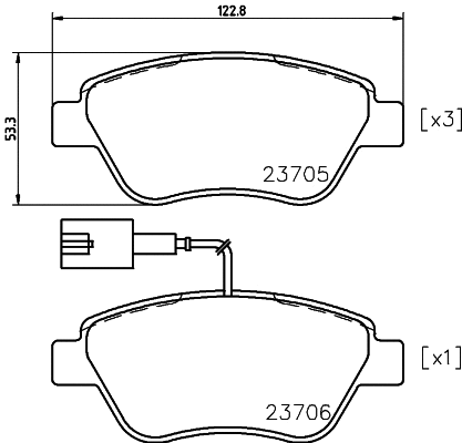 Brake Pad Set, disc brake (N-569)