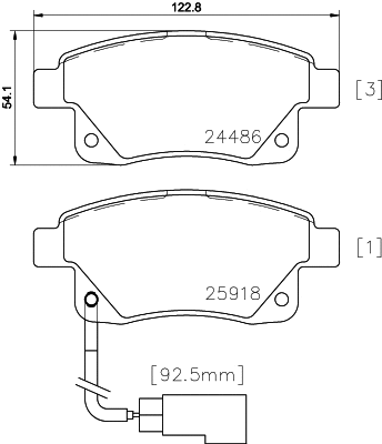 Brake Pad Set, disc brake (N-195)
