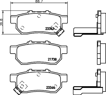 Brake Pad Set, disc brake (N-1396)