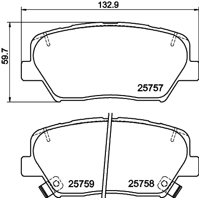Brake Pad Set, disc brake (N-2169C)