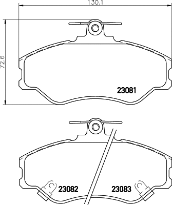 Brake Pad Set, disc brake (N-893)