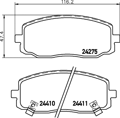 Brake Pad Set, disc brake (N-1264)