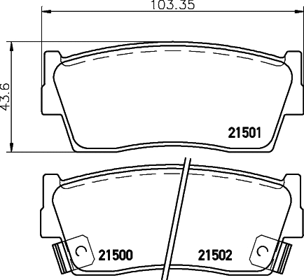 Brake Pad Set, disc brake (N-1309)