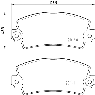 Brake Pad Set, disc brake (N-402)