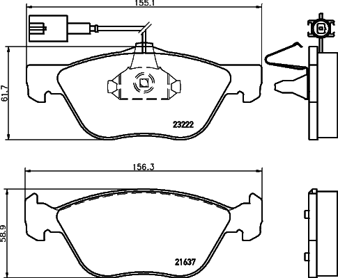 Brake Pad Set, disc brake (N-539)