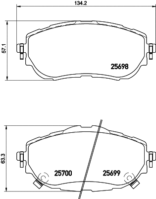 Brake Pad Set, disc brake (N-1764)