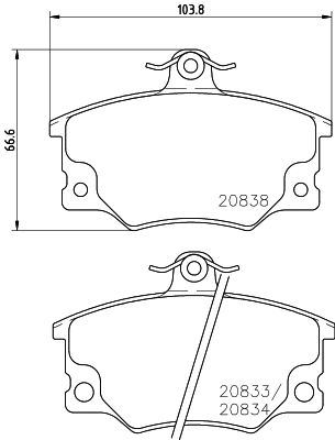 Brake Pad Set, disc brake (N-518)