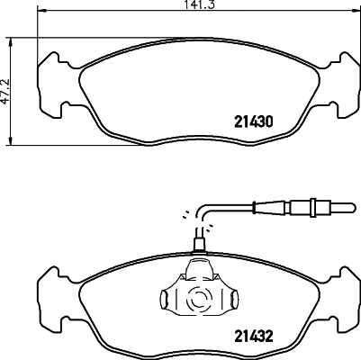 Brake Pad Set, disc brake (N-897)
