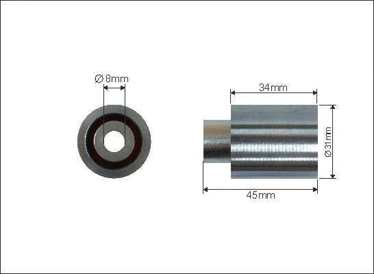 Deflection/Guide Pulley, timing belt (214-104)