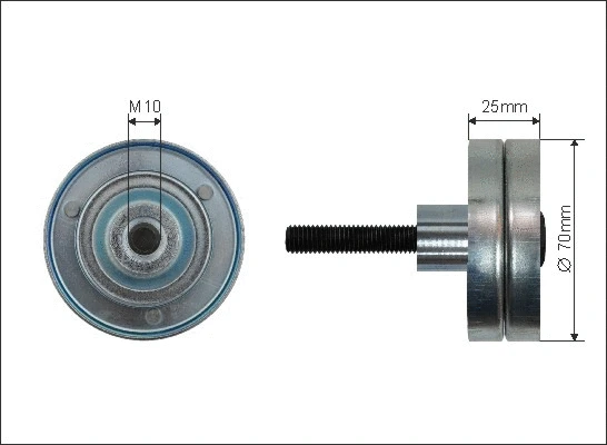 Deflection/Guide Pulley, V-ribbed belt (359-55)