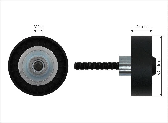 Deflection/Guide Pulley, V-ribbed belt (22-99)