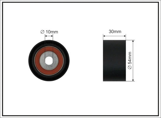 Deflection/Guide Pulley, V-ribbed belt (500666)