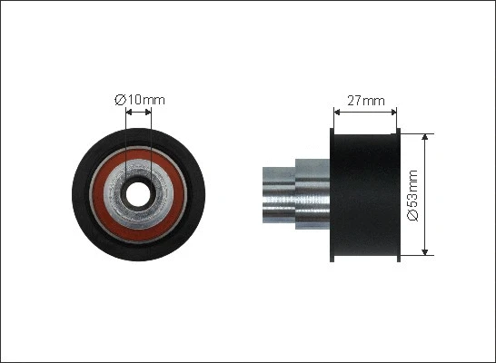 Deflection/Guide Pulley, timing belt (182-89)