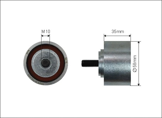 Deflection/Guide Pulley, timing belt (245-111)